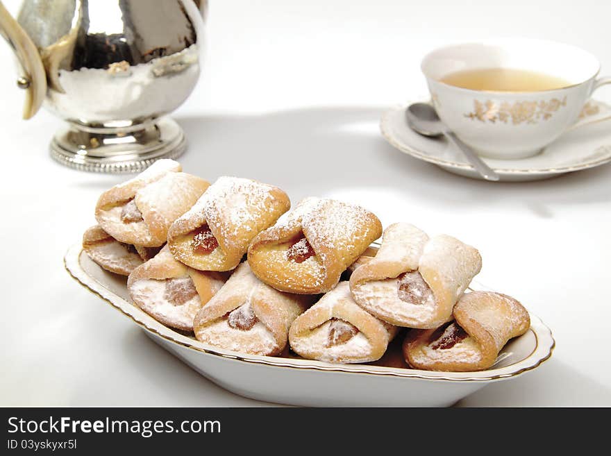 Delicious biscuits on white background. Delicious biscuits on white background