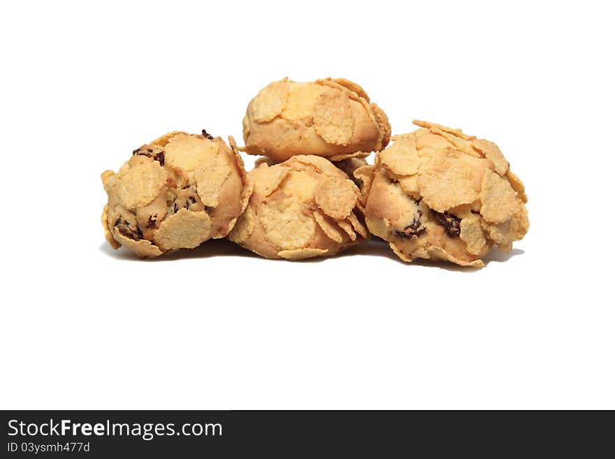 Sweet,biscuits on white background. Sweet,biscuits on white background