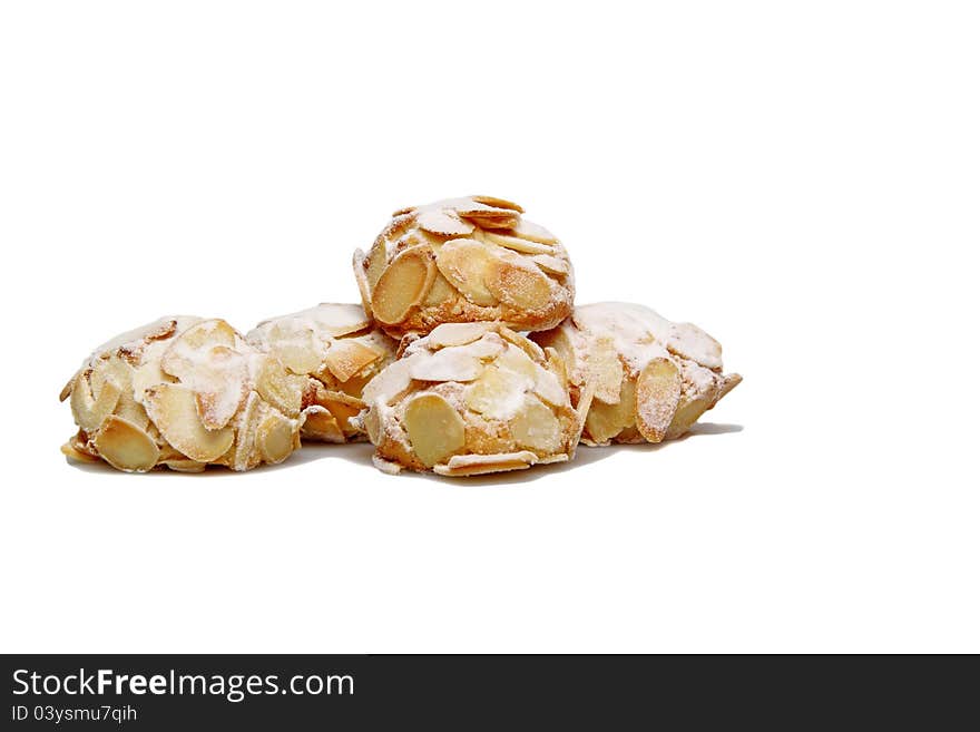 Sweet,biscuits on white background. Sweet,biscuits on white background