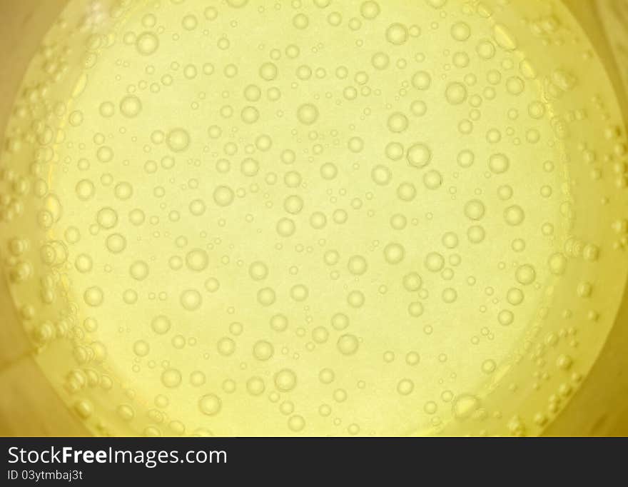 Gas bubbles in a soda water