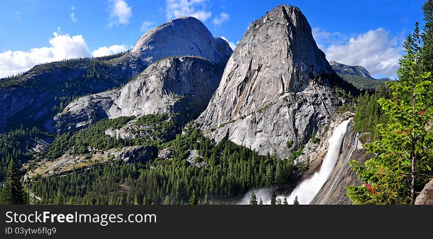 Nevada Falls and Half Dome Yosemite National Park CA