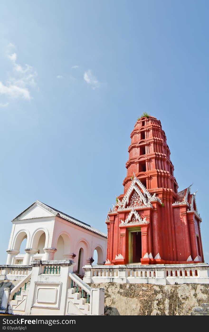 Red Pagoda at Phra Nakhon Khiri Park