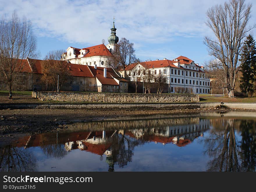 Baroque Brevnov monastery in Prague - Czech Republic