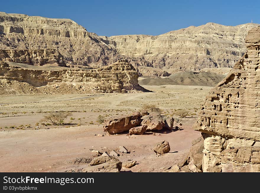 The park of Timna is a famous nature and geological reserve in Israel, located 25 km from Eilat. The park of Timna is a famous nature and geological reserve in Israel, located 25 km from Eilat