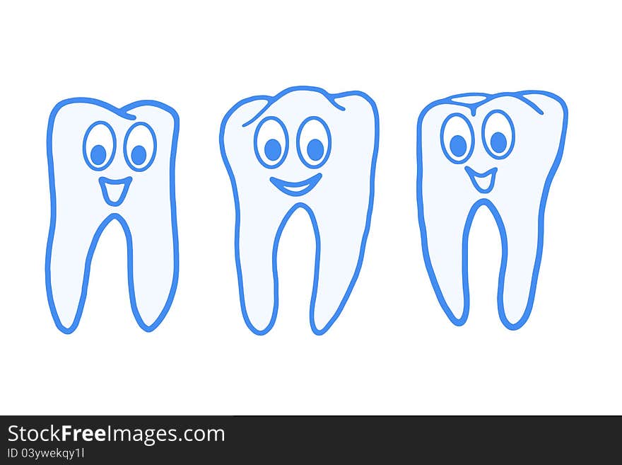 Few nice healthy tooth, health and hygiene