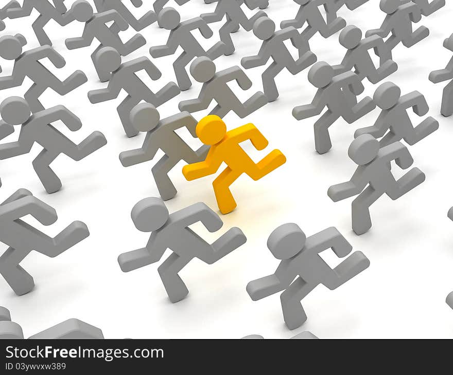 Business background designating different man and crowd. Business background designating different man and crowd