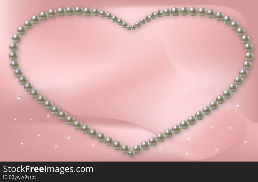 Vector Love Frame Pearl, illustration