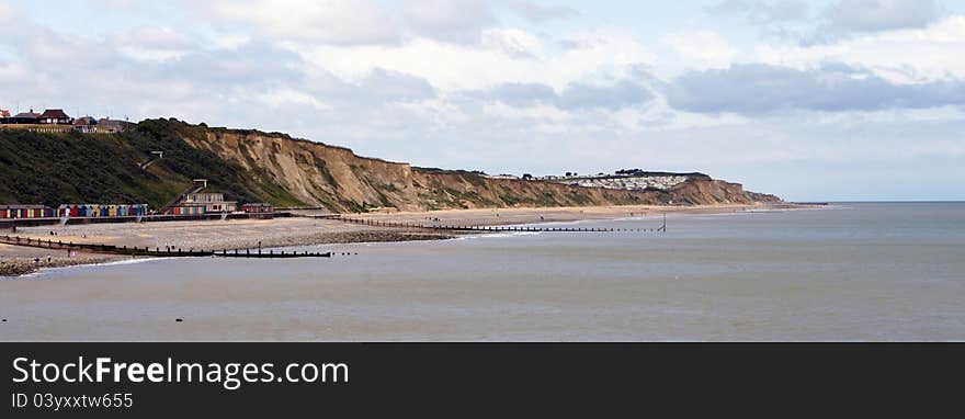 Cromer shoreline taken from the pier