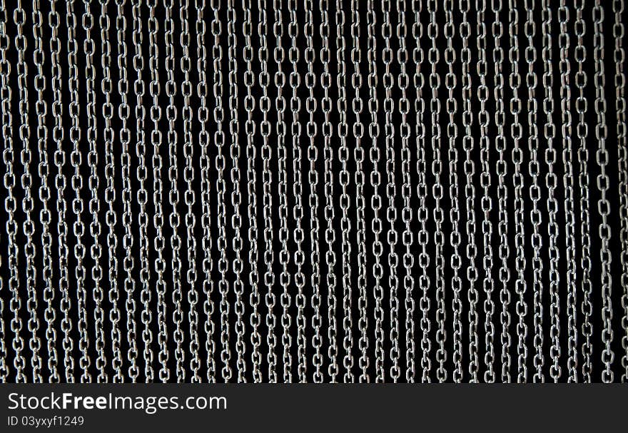 Chain texture with black background