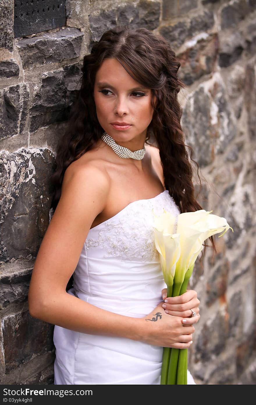 Young Bride With Lilies