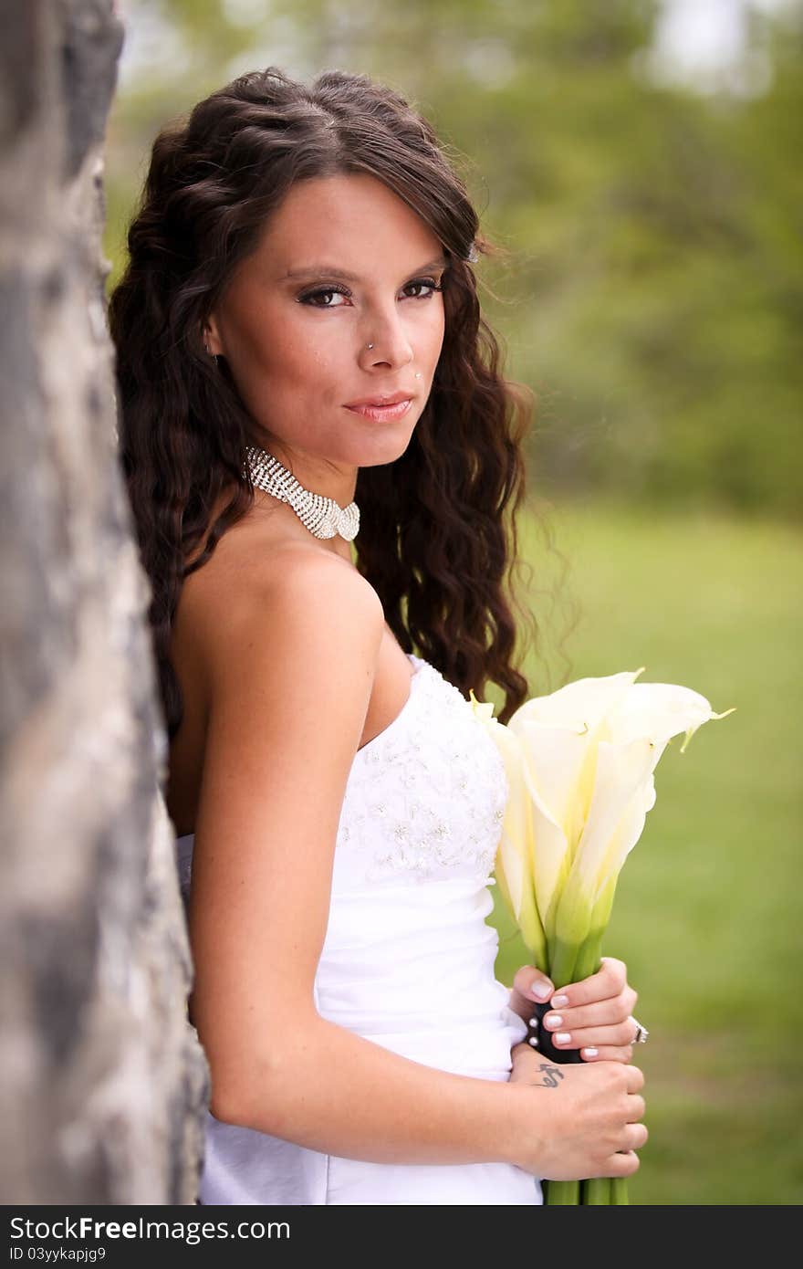 Young Bride with Lilies