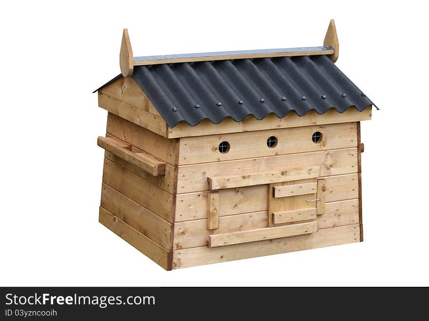 A Wooden House for Keeping Small Animals in Overnight. A Wooden House for Keeping Small Animals in Overnight.