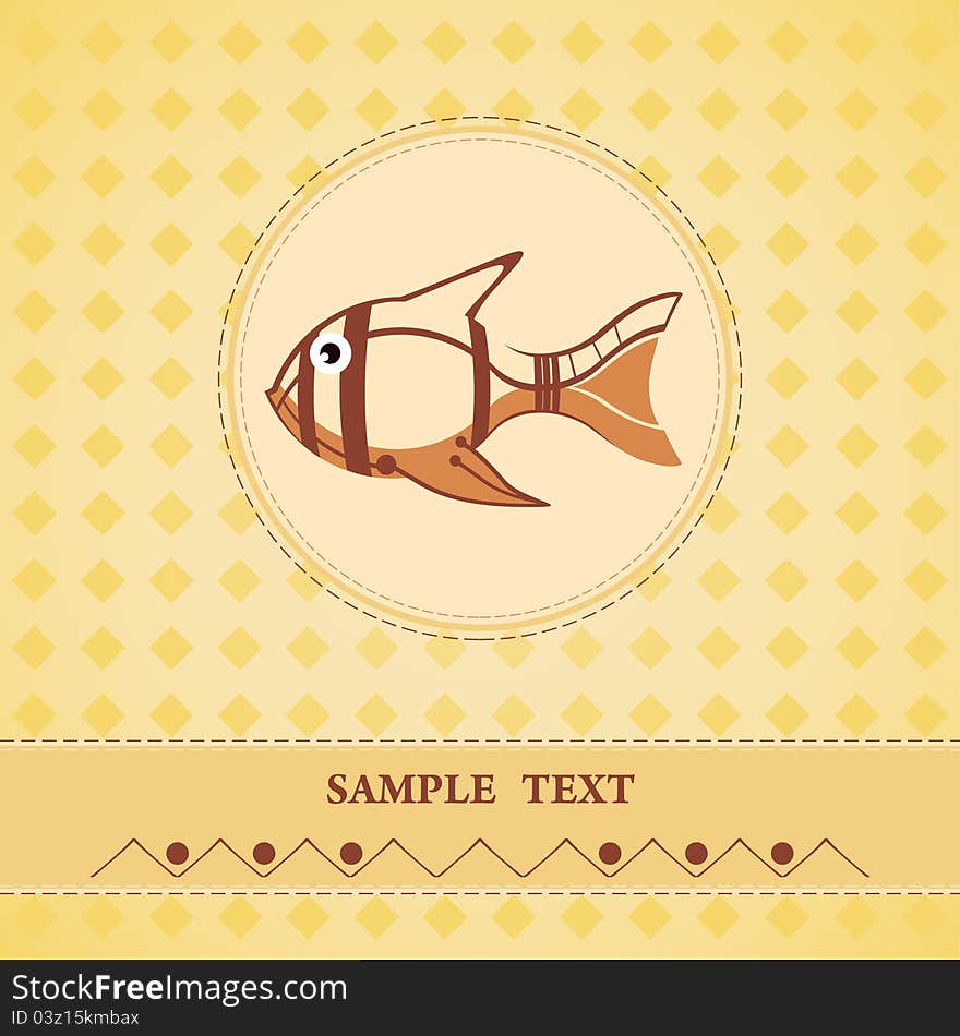 The stylized fish. Vector illustration. The stylized fish. Vector illustration