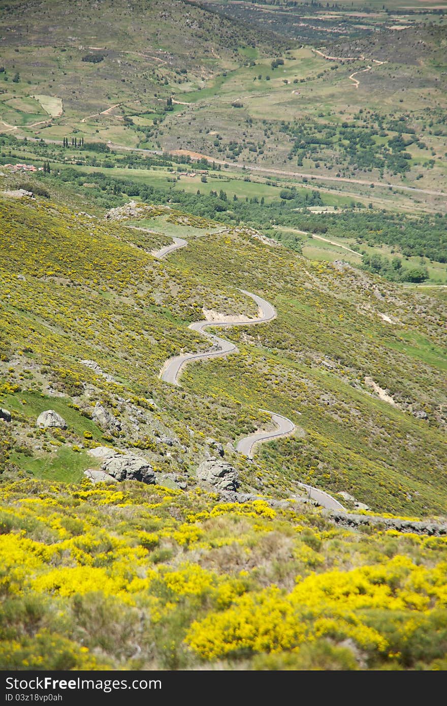 Multiple s road at Gredos mountains