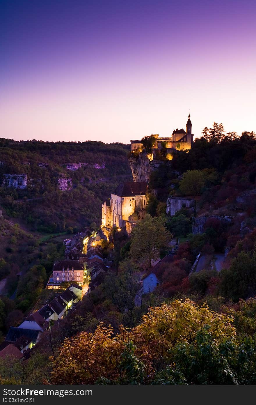 Rocamadour at sunset