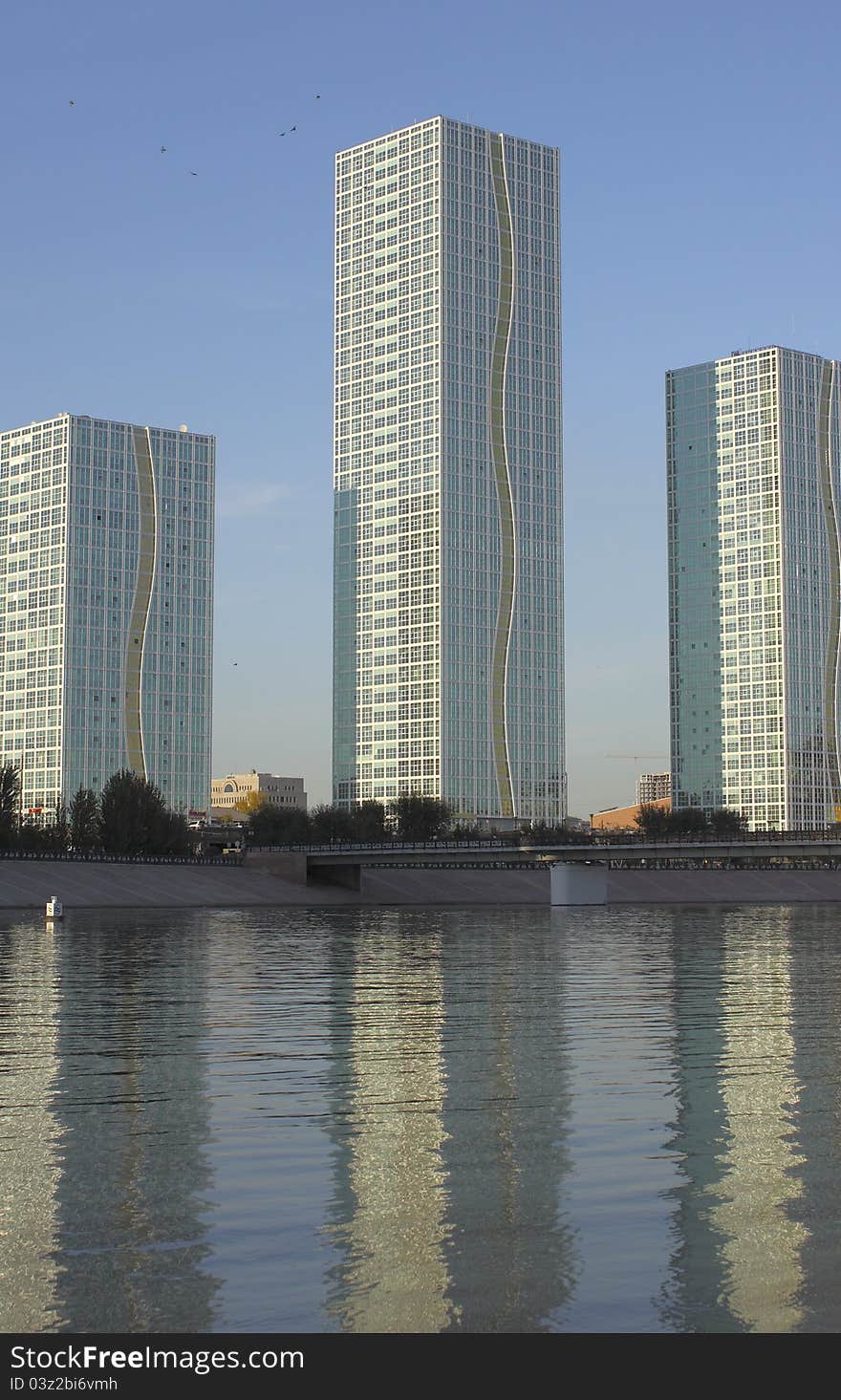 Modern Buildings On The Bank Of Ishim.