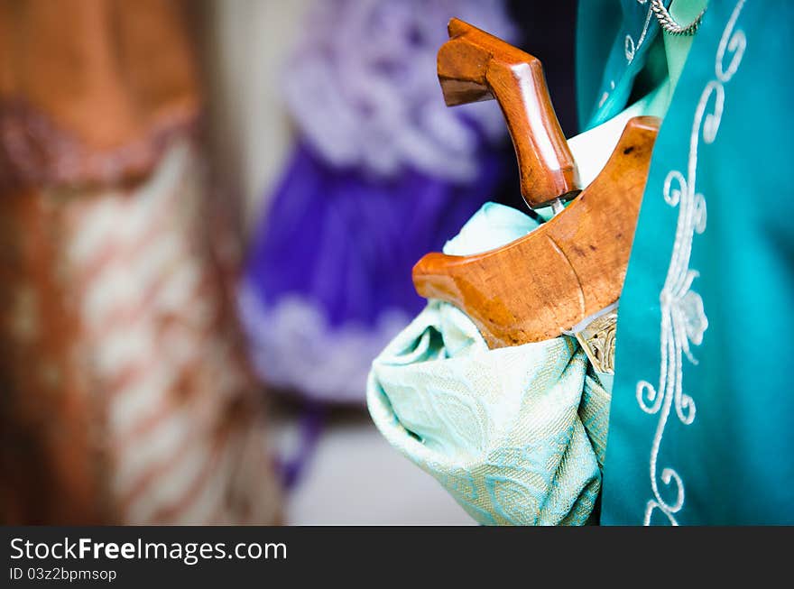 Keris is an ancient weapon now used as the groom's accessory to wear as part of traditional costume in malay traditional wedding ceremony