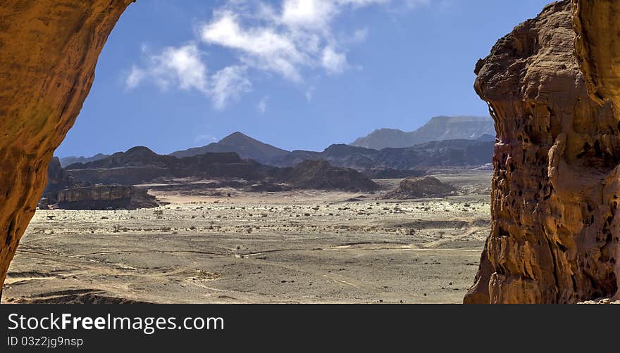 The park of Timna is a famous nature and geological reserve in Israel, located 25 km from Eilat. The park of Timna is a famous nature and geological reserve in Israel, located 25 km from Eilat