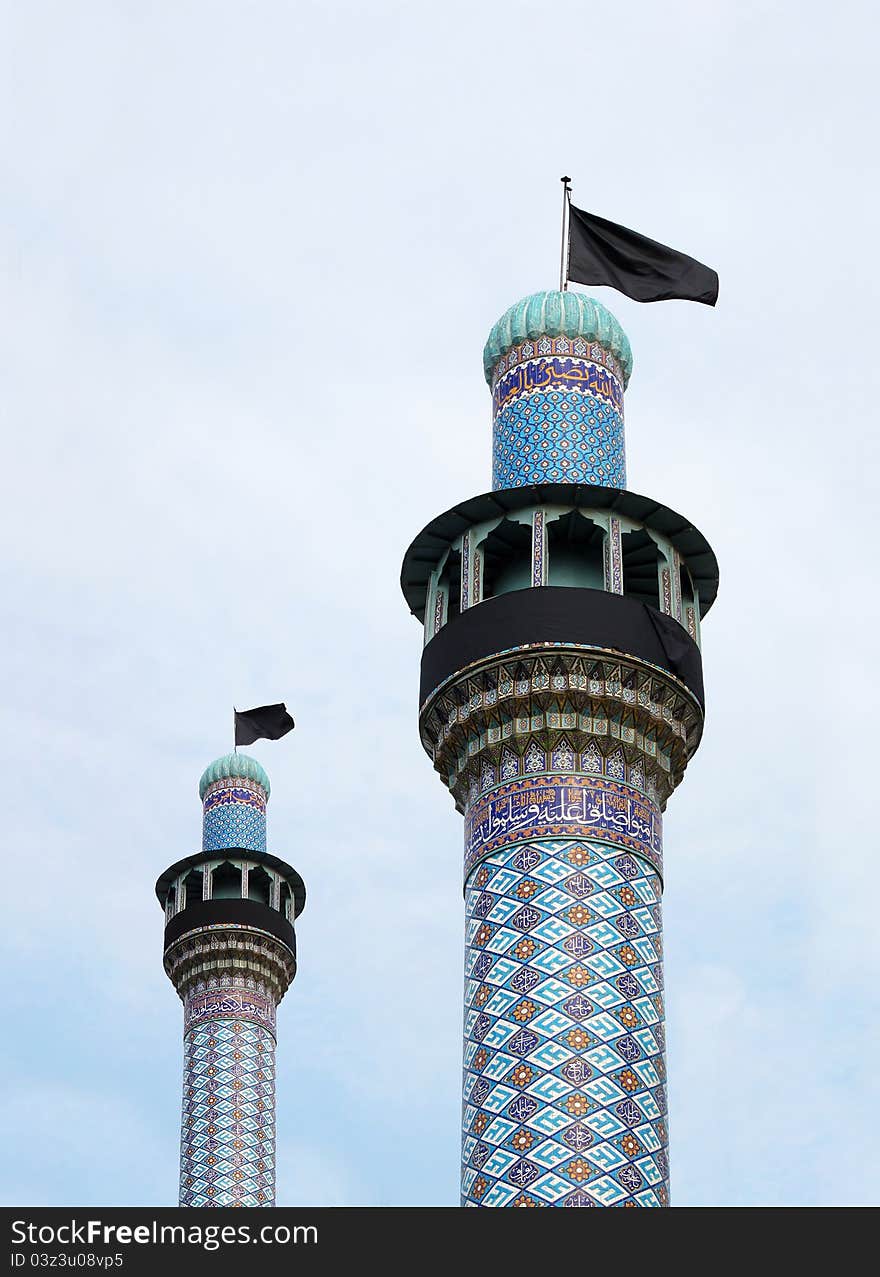 Minarets of an old mosque. Minarets of an old mosque