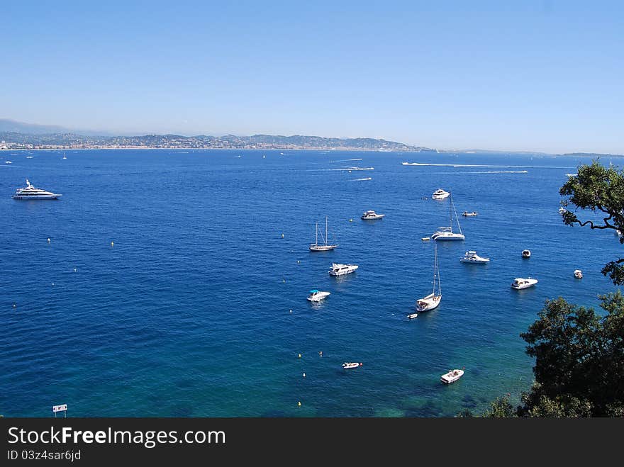 High Speed boats and ships on French Riviera