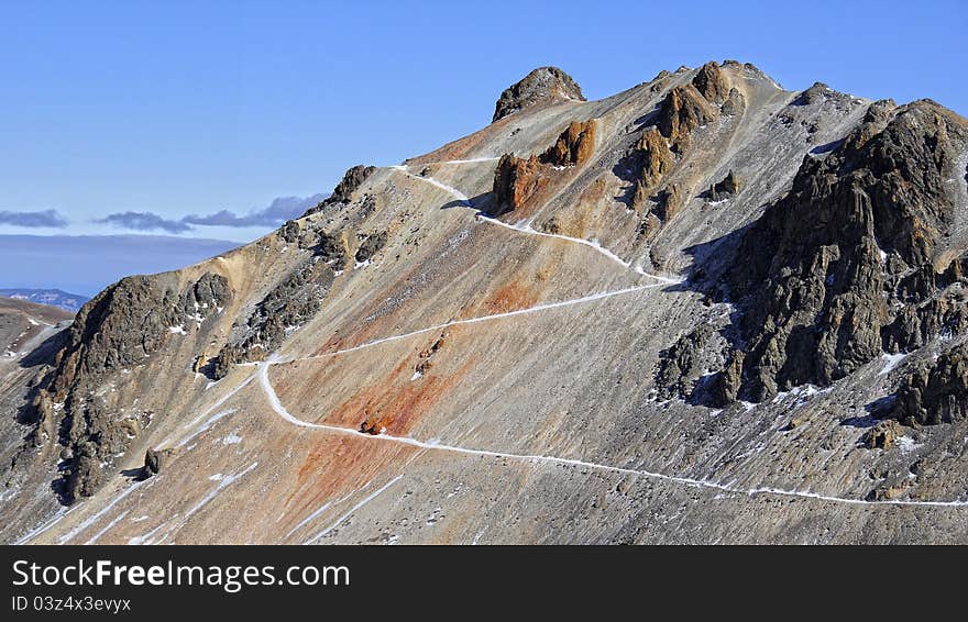 Snow covered pass