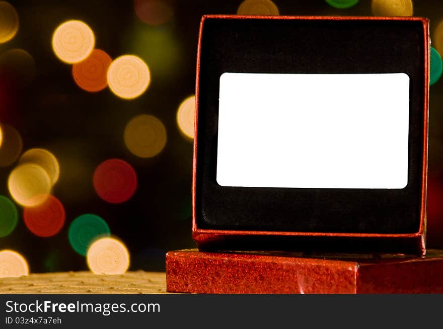 Blank Gift Card With Defocused Lights