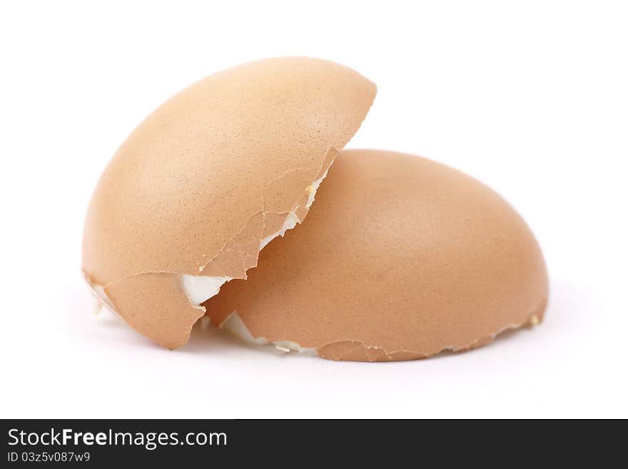 Cracked egg isolated