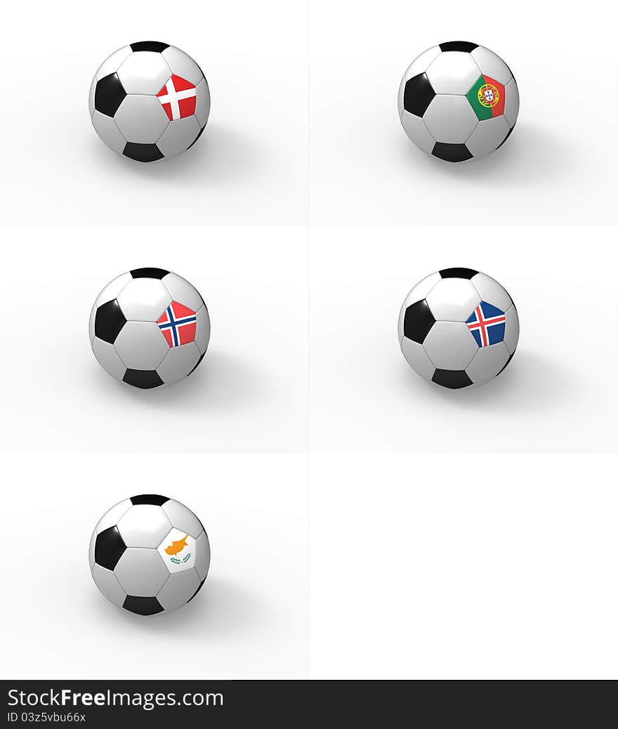 Euro 2012, Soccer Ball With Flag - Group H