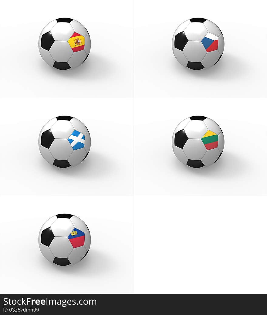 Euro 2012, soccer ball with flag - Group I