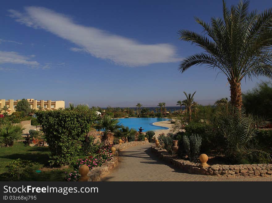 Hotel on the Red Sea shore