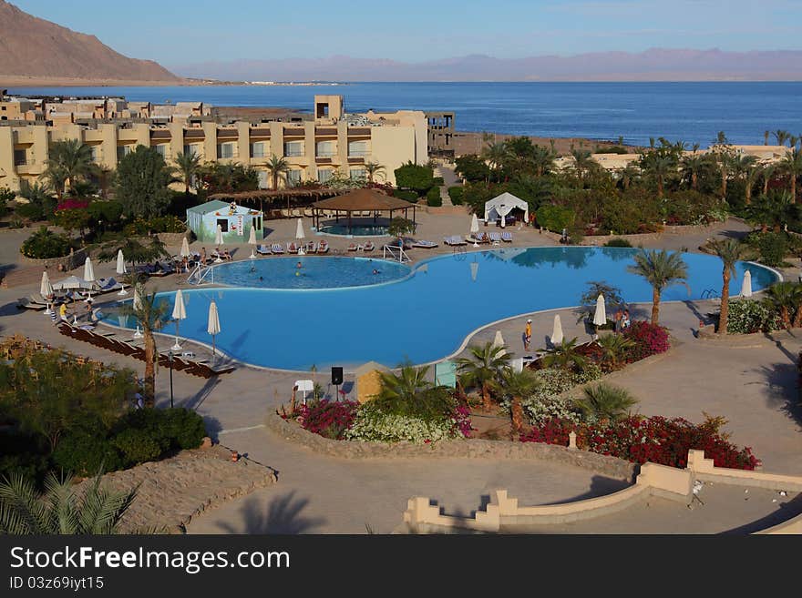 Hotel on the Red Sea shore