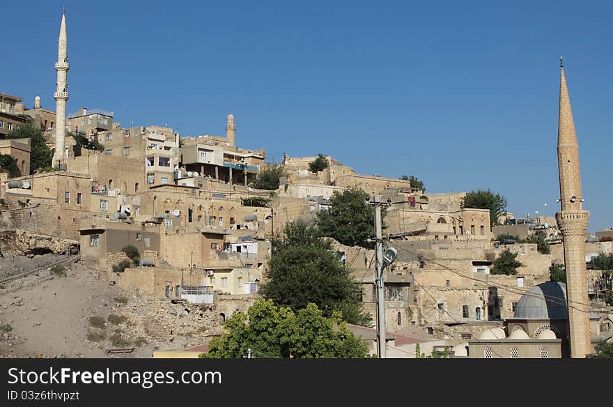 The Minarets of Mardin, Turkey. Old minarets. The Minarets of Mardin, Turkey. Old minarets.