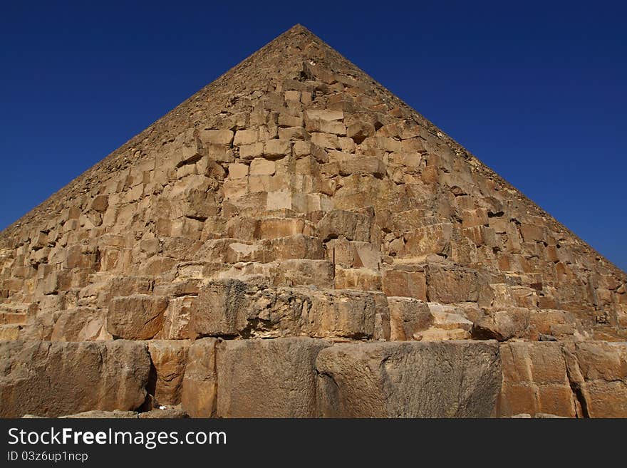 The Pyramids of Giza near Cairo in Egypt. The Pyramids of Giza near Cairo in Egypt