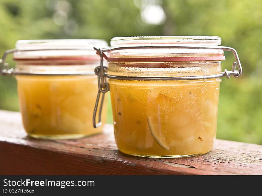 Jar of melon jam