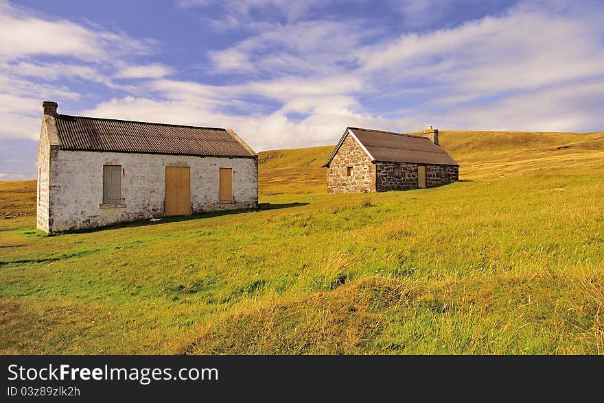 Abandoned fishing cottages, Assynt, Scotland