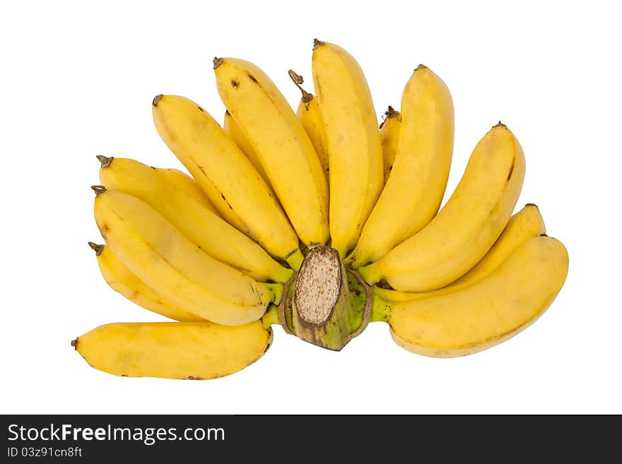 Bunch of bananas, isolated on a white background