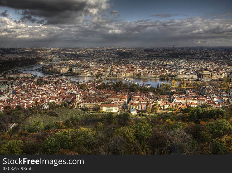 View over to Charles Bridge, Prague