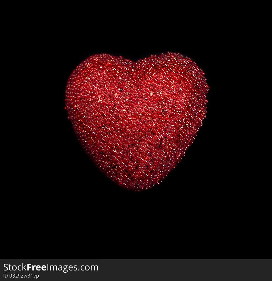 Heart on a black background. Heart on a black background