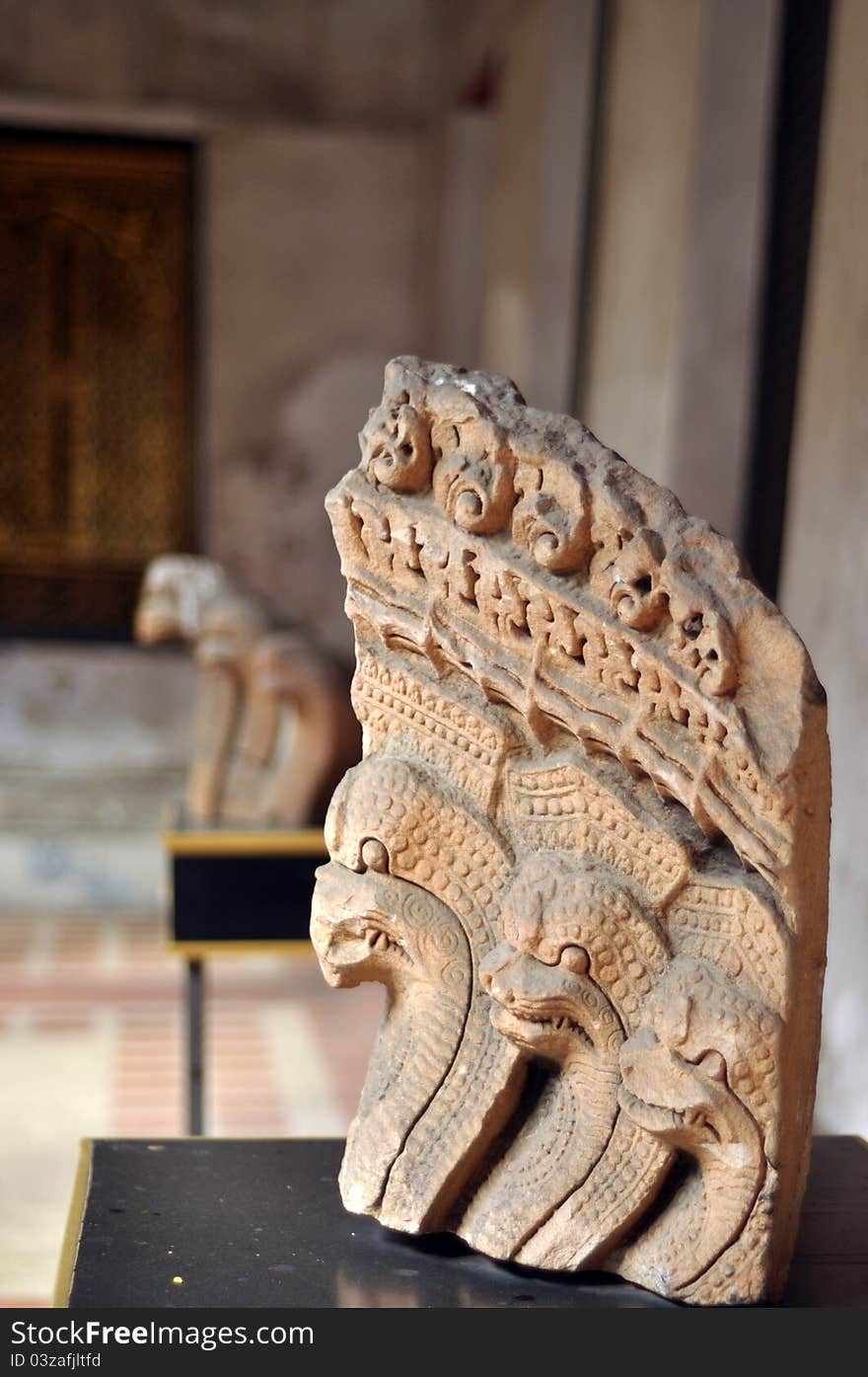 Naga stone in the temple. Thailand. Naga stone in the temple. Thailand