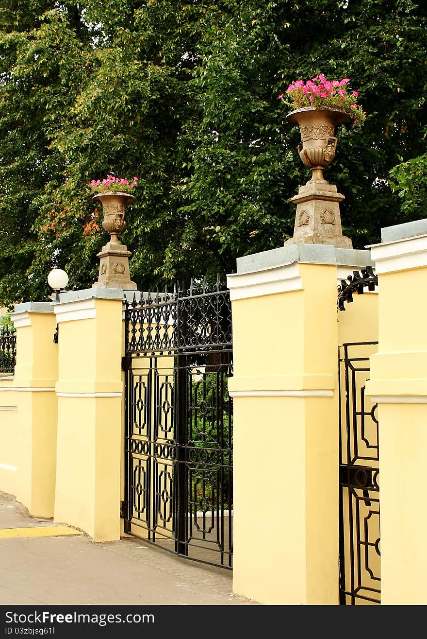 Front gate to the estate