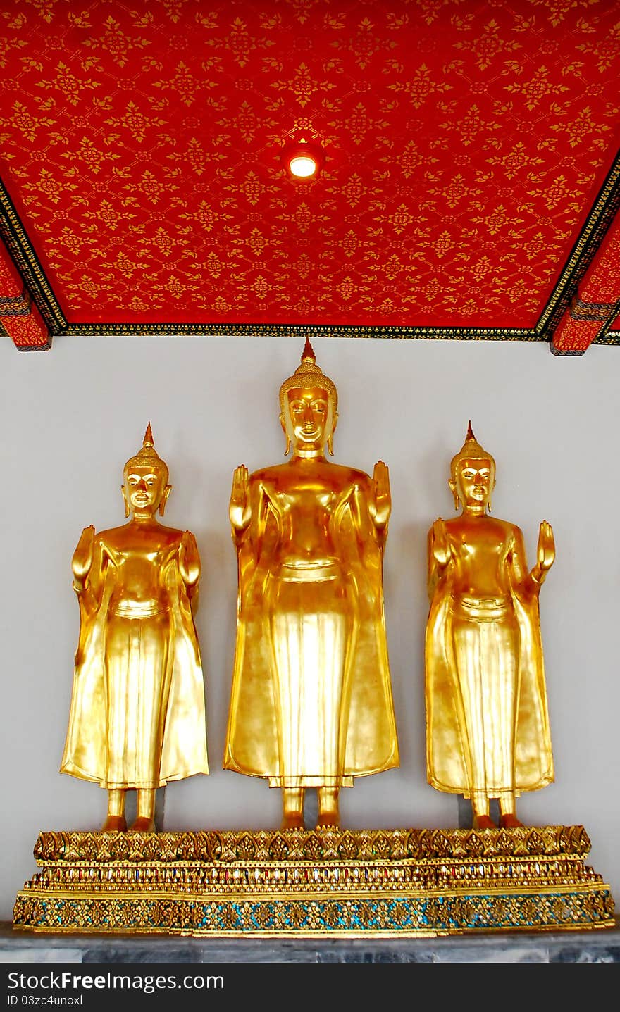 Three Buddha image in Thailand