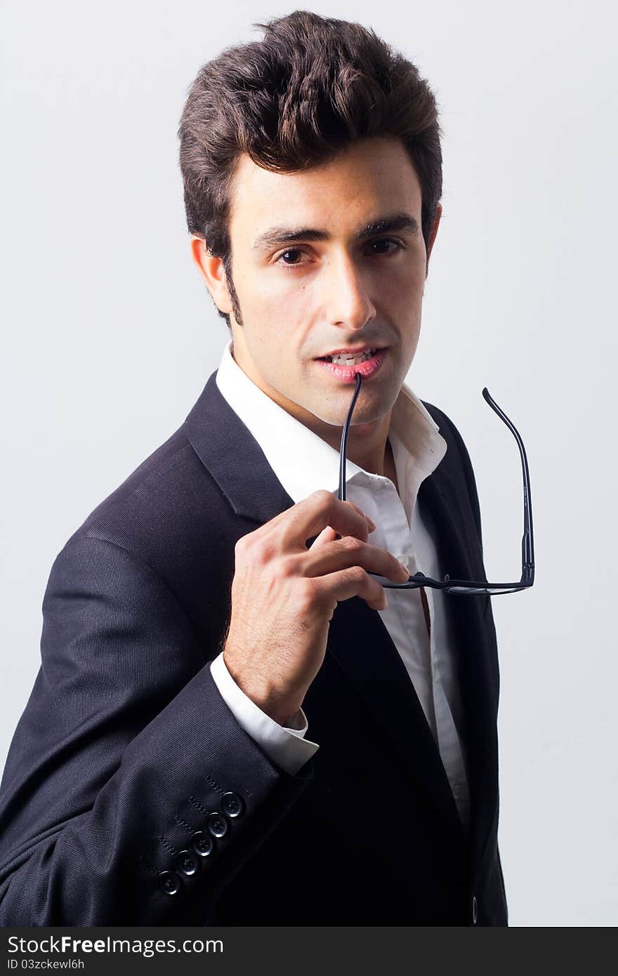 Portrait of attractive businessman