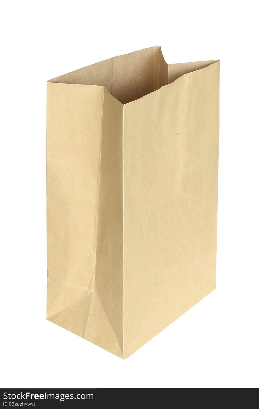 Paper Bag Isolated On White Background