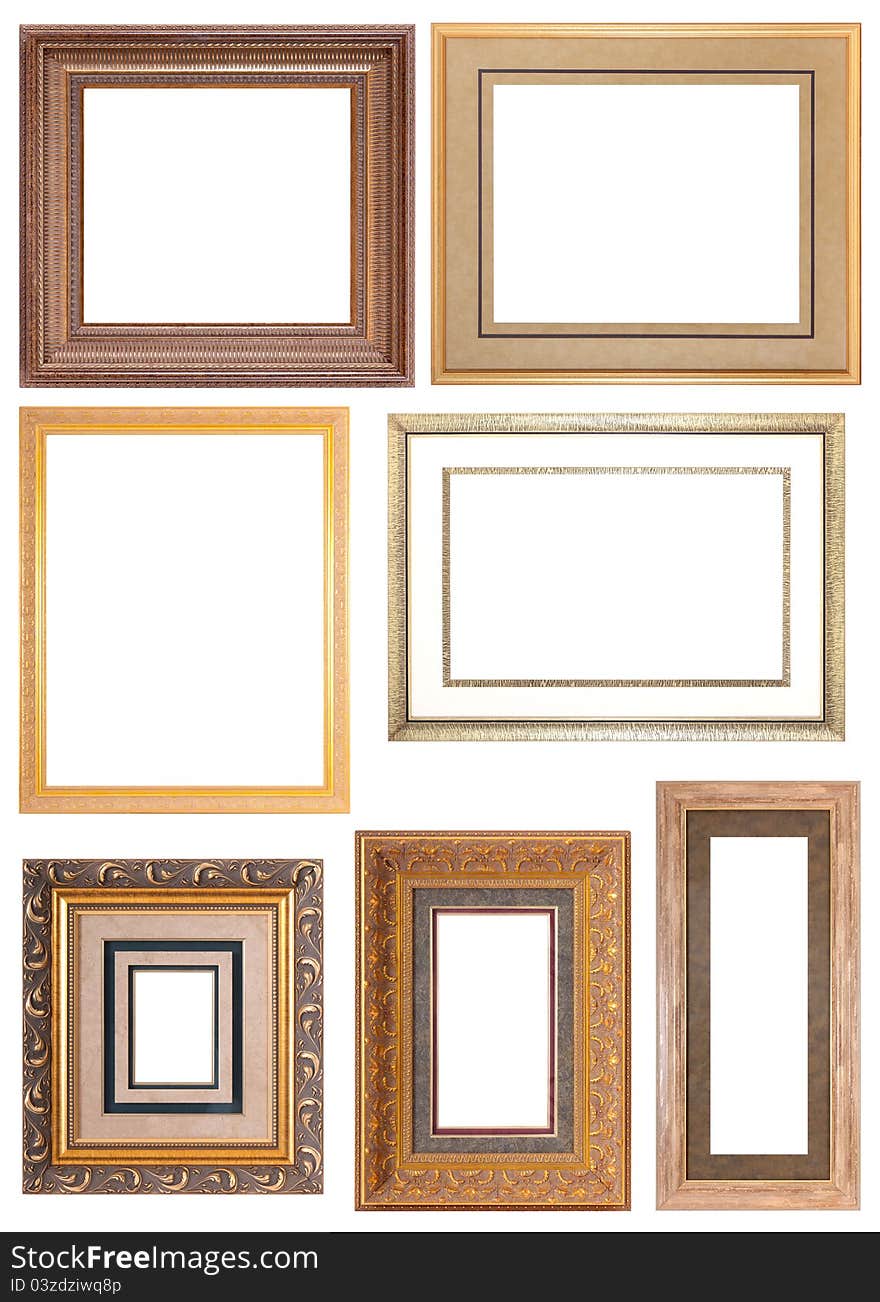 SET OF GOLD PICTURE FRAME