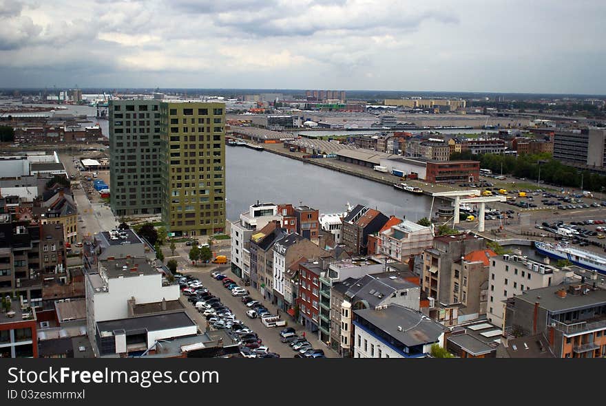 Antwerp, aerial view.