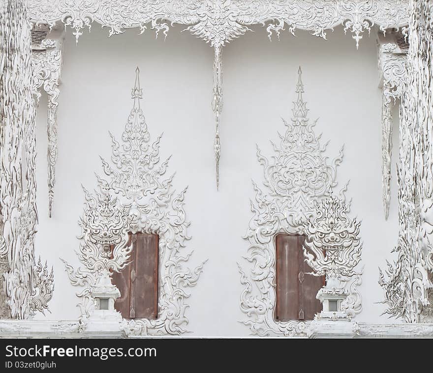 Wat Rong Khun window.