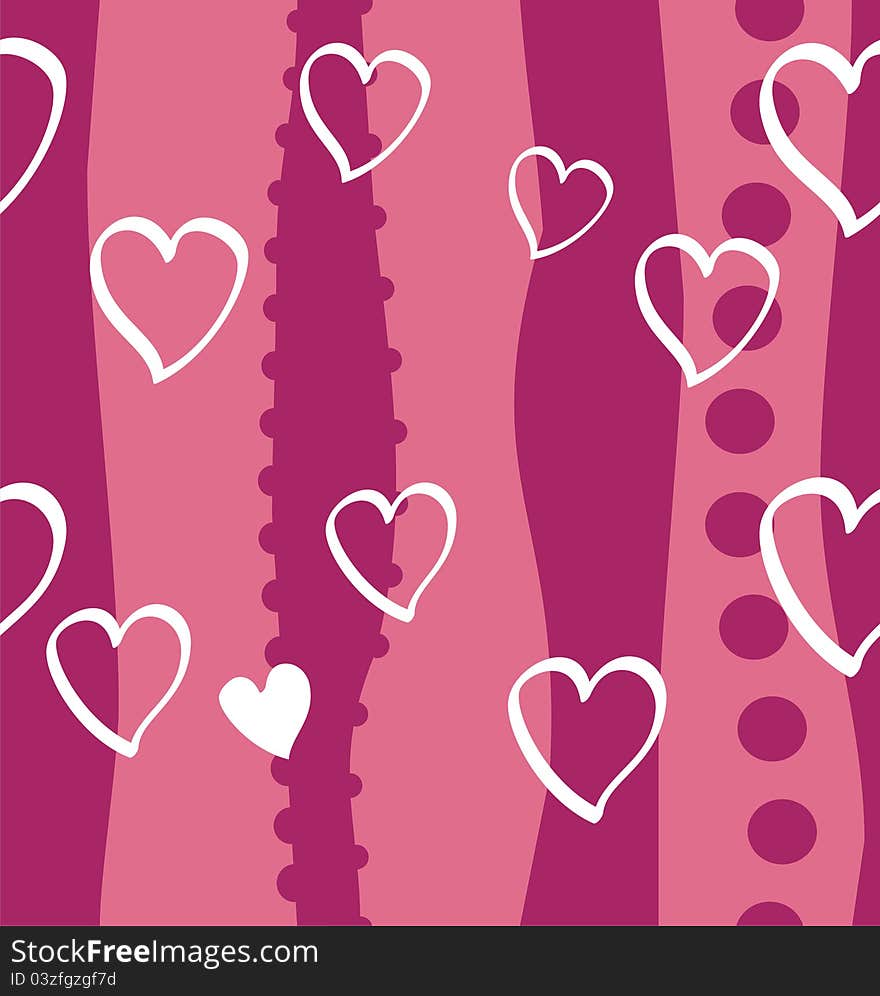 Vector illustration of a seamless background for Valentine's Day