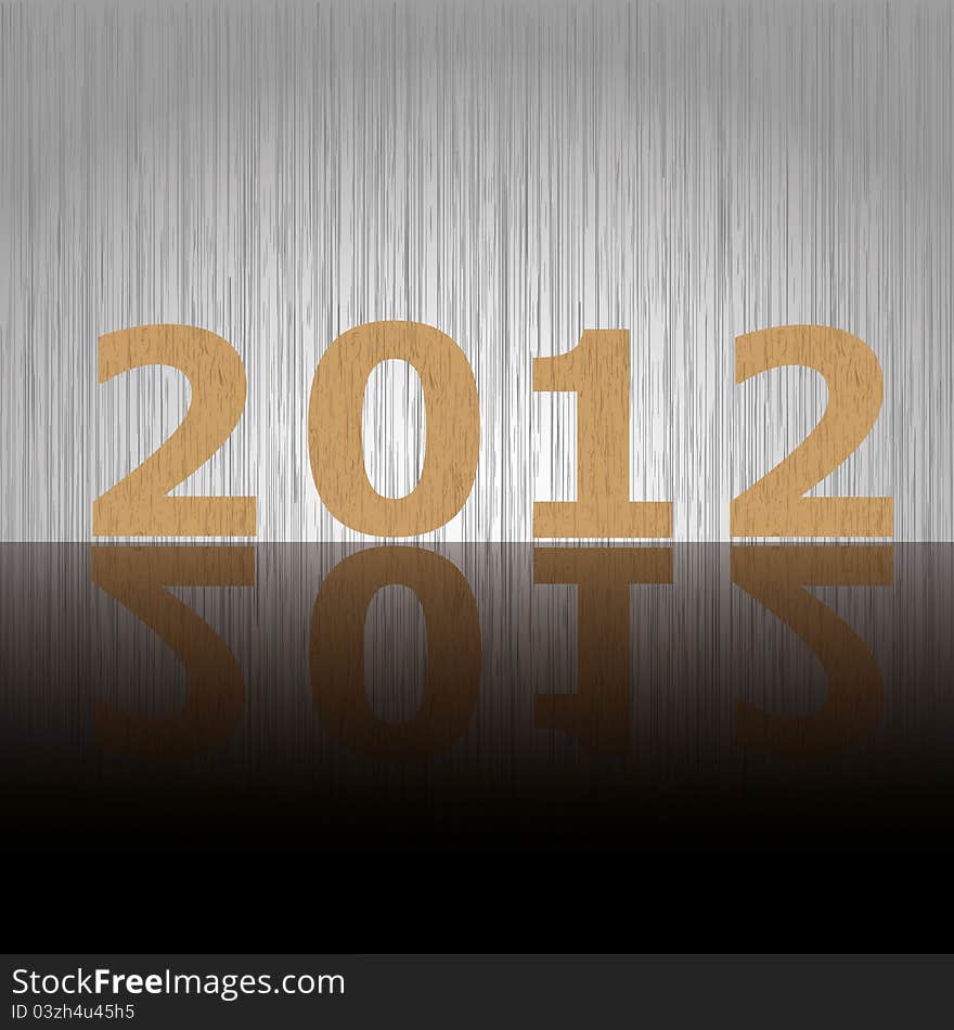 2012 new year on abstract background.