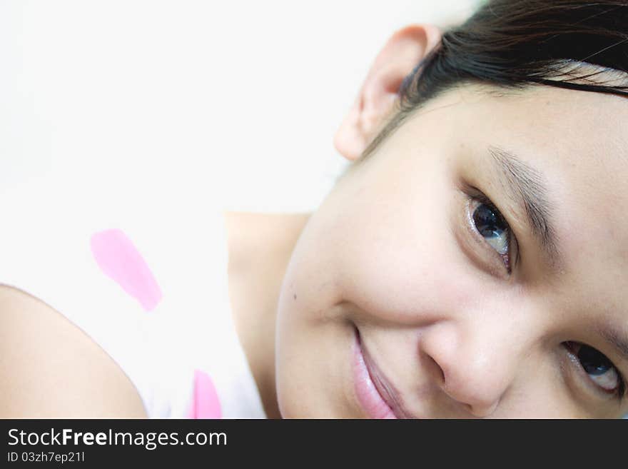 Beautiful asian woman without make-up. Beautiful asian woman without make-up.