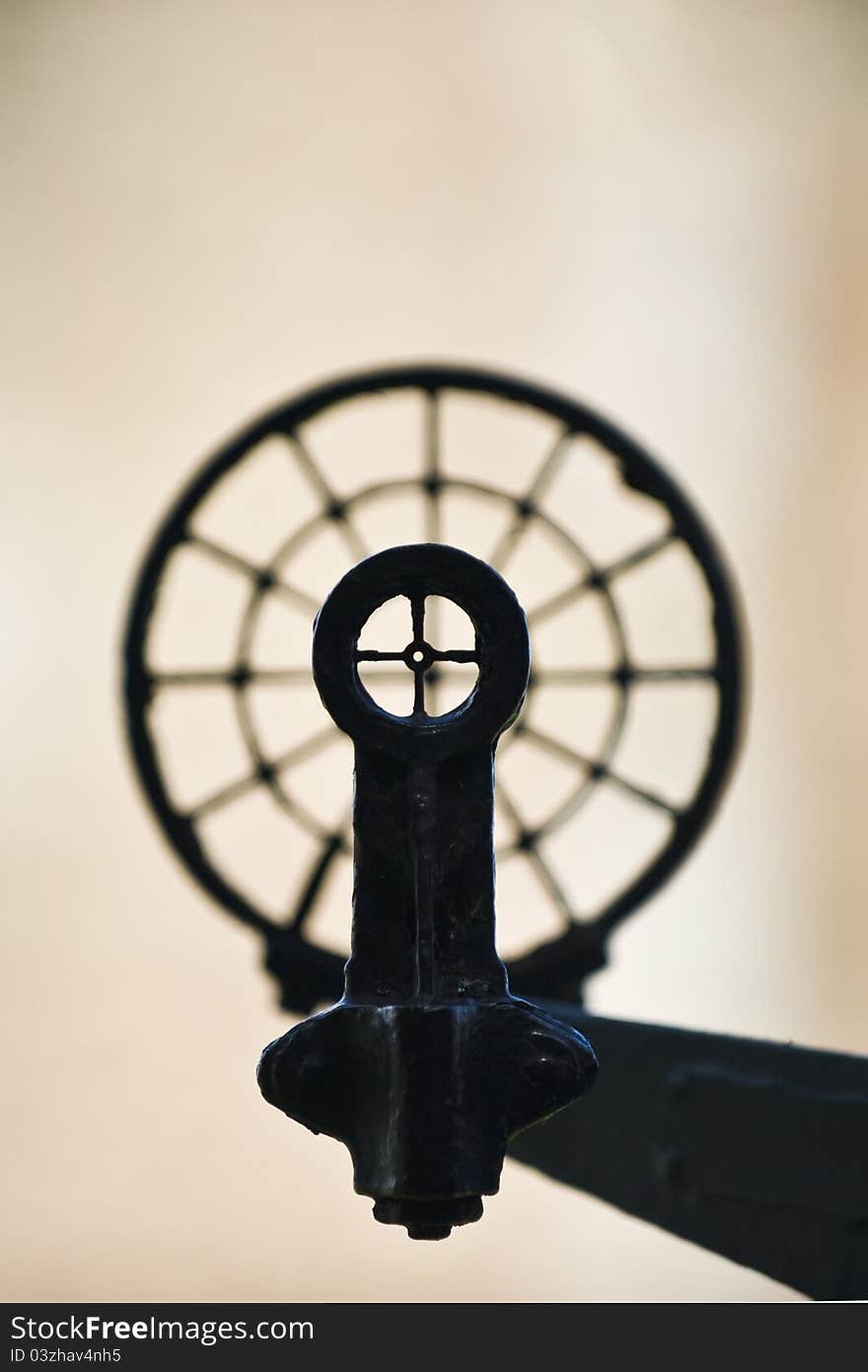 Targeting device on a canon in old fort in Santo Domingo, Dominican Republic